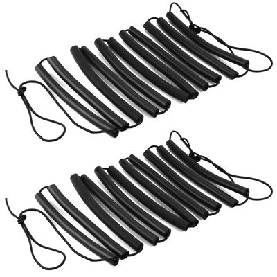 QWORK High Jump Training Equipment, 2 Pack 9.9 ft Bungee Elastic Crossbar, Foldable Gymnastics Bar, for High Jump Practice, Track & Field Gymnastic Bars