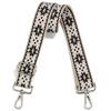 Crossbody Straps for Purses Silver Hardware Purse Strap Wide Shoulder Strap Adjustable Replacement,Retro Jacquard Embroidery for Shoulder Bags, Canvas Tote Handbags view 1