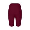 NineFit Basics Biker Shorts Women Plus Size High Waisted Tummy Control Gym Workout Running Athletic Shorts with Pockets Wine, 4X-Large view 4