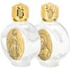 Cabilock 2pcs Holy Water Bottle Decorative Glass Vials Random Pattern for Baptism and Festival Use Leak Design for Catholic Ceremonies and view 1