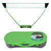 Portable Badminton Net Set with Storage Base, Foldable Volleyball Badminton Net, 10.2x5.08ft Net, Easy to Set Up, Perfect for Beach Backyard Combo Set (Color : Green) view 1