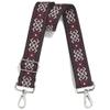 Crossbody Straps for Purses Silver Hardware Purse Strap Wide Shoulder Strap Adjustable Replacement,Retro Jacquard Embroidery for Shoulder Bags, Canvas Tote Handbags view 1