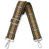 Crossbody Straps for Purses Silver Hardware Purse Strap Wide Shoulder Strap Adjustable Replacement,Retro Jacquard Embroidery for Shoulder Bags view 1