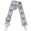 Crossbody Straps for Purses Silver Hardware Purse Strap Wide Shoulder Strap Adjustable Replacement,Retro Jacquard Embroidery for Shoulder Bags, Canvas Tote Handbags view 1