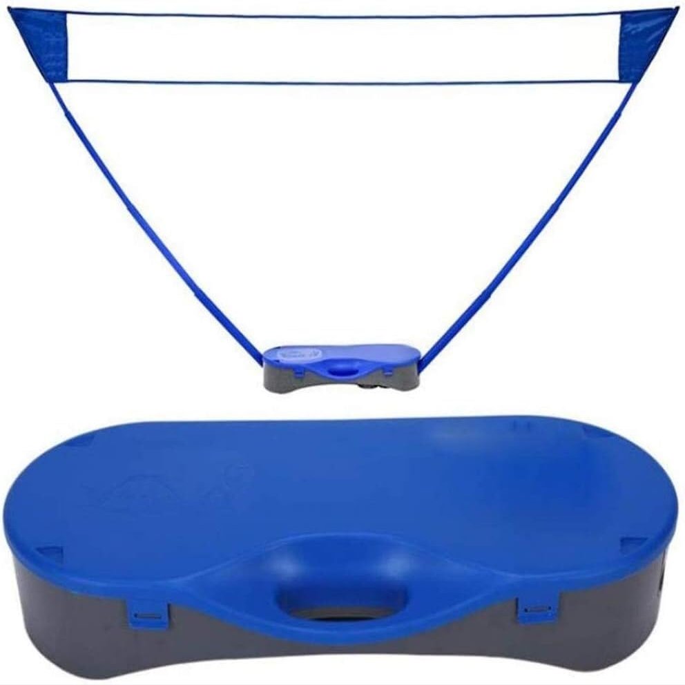 Portable Badminton Net Set, with Freestanding Base, Sets Up On Any Surface, No Tools Required, Tennis Volleyball Outdoor Backyard-Blue