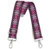 Crossbody Straps for Purses Silver Hardware Purse Strap Wide Shoulder Strap Adjustable Replacement,Retro Jacquard Embroidery for Shoulder Bags, Canvas Tote Handbags view 1