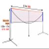 Badminton Net Stand Portable Badminton Training Net Frame, 6M/20Ft Volleyball Tennis Stand with Carry Bag, Pickleball/Tennis Ball Game for Court Beach Driveway view 2
