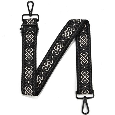 Black Hardware Purse Strap Adjustable Replacement Belts Wide Bag Straps for Canvas Crossbody Purses Messenger Bags Shoulder Handbags