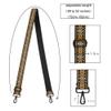Black Hardware Purse Strap Adjustable Replacement Belts Wide Bag Straps for Canvas Crossbody Purses Messenger Bags Shoulder Handbags view 3
