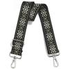 LVYOUME Crossbody Straps for Purses Silver Hardware Purse Strap Wide Shoulder Strap Adjustable Replacement,Retro Jacquard Embroidery for Shoulder Bags view 1