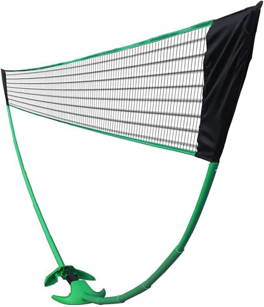 Portable Badminton Net Set Home Simple Folding Mobile Badminton Volleyball Net Rack Outdoor Indoor Backyard Lawn Beach Stand Training Venue