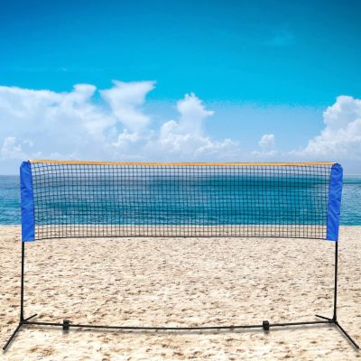 Football Tennis Net Set, Convenient Badminton Net, with Steel Frame Bracket, Free-Standing and Carrying Bag, Suitable for Indoor and Outdoor Courts, Benches, Runways, Gyms