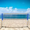 Football Tennis Net Set, Convenient Badminton Net, with Steel Frame Bracket, Free-Standing and Carrying Bag, Suitable for Indoor and Outdoor Courts, Benches, Runways, Gyms view 1