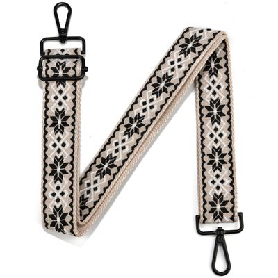 Black Hardware Purse Strap Adjustable Replacement Belts Wide Bag Straps for Canvas Crossbody Purses Messenger Bags Shoulder Handbags