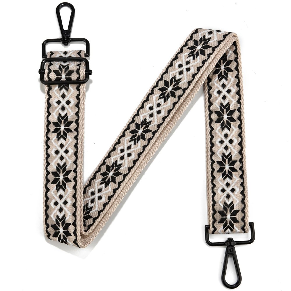 Black Hardware Purse Strap Adjustable Replacement Belts Wide Bag Straps for Canvas Crossbody Purses Messenger Bags Shoulder Handbags