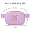 Gitus Gifts for 8 9 10 11 12 Year Old Girls Belt Bag Fanny Pack Crossbody Bags with Initial Letter Patch Cute Stuff Birthday Gifts for Teen Girls Women Personalized Trend Stuff (Lavender-M) view 3