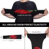 HDAODNM Rose Shooter Sleeves for Women Men Flower Sun Sleeves Cooling Arm Sleeves Rose Flower Arm Cover Sleeves view 4