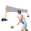 Badminton Net Stand Fillable Base Volleyball Badminton Net Stand, Heavy Duty Fitness Trainer Machine for Pickleball Tennis, Youth Junior Adult Training Equipment view 1
