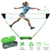 Folding Portable Badminton Net Set with Badminton Racket Stand for Outdoors Courtyard Volleyball Tennis Net, Blue view 3
