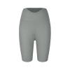 Biker Shorts Women Plus Size High Waisted Tummy Control Gym Workout Running Athletic Shorts with Pockets Gray view 3