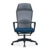 CUTPOIY Ergonomic Office Chair with Pulley Bracket,Mesh High-Back Adjustable Desk Chair with armrests, for Office, Dormitory, Home Gift (Color : Black) (Blue) view 1