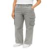 Aeslech Women's Cargo Pants - Cotton Stretch Utility Work Pants with Pockets for Casual Travel Streetwear Grey 8