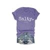 MOGUI Salty Bitch Tee Salty B Shirt Salty T Shirts for Women Gift Fun Loose T-Shirt Short Sleeve Cute Graphic Shirt Purple, Large view 1