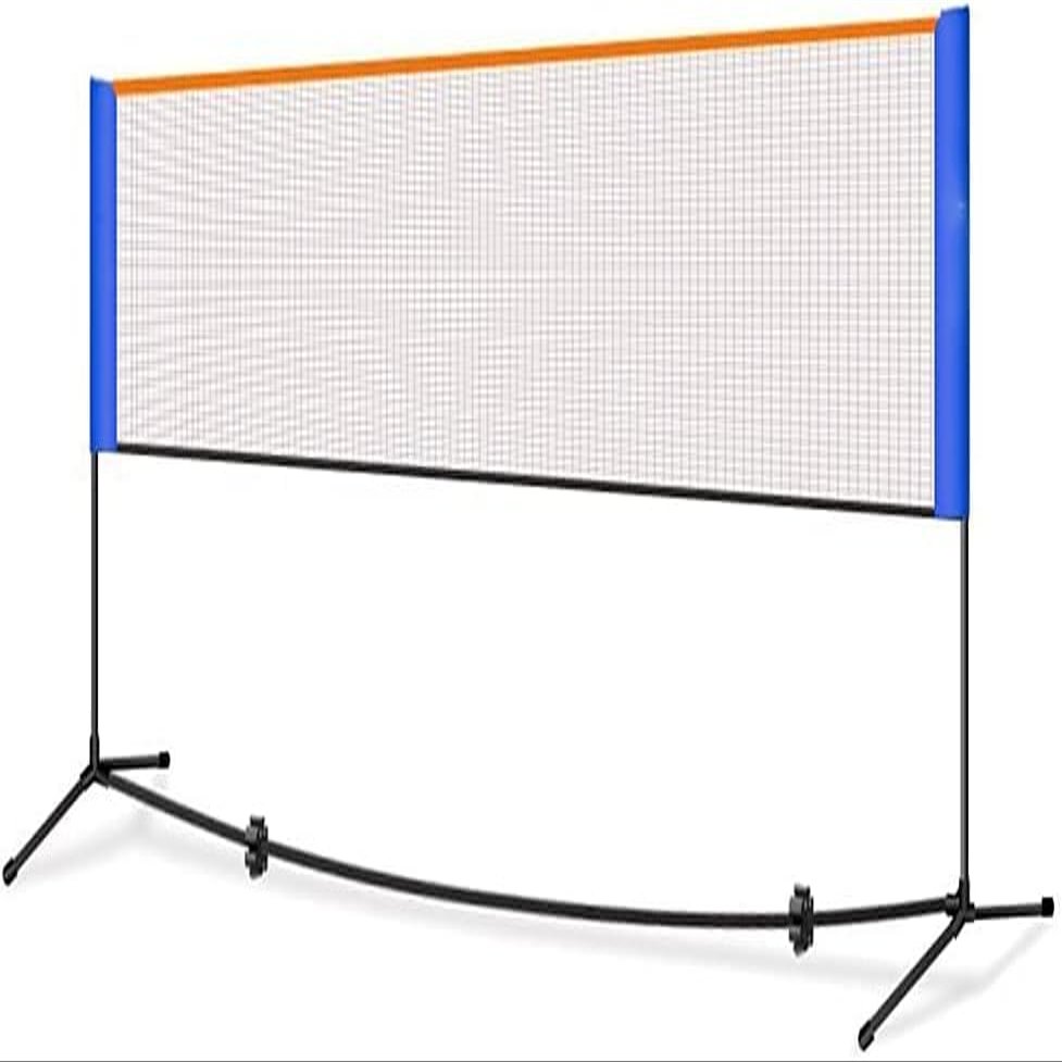 Portable Badminton Net Set Foldable Tennis Volleyball Pickleball with Stand Height Adjustment u200bTraining Ground for Backyard Lawn Beach, 3.1M