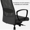 CUTPOIY Adjustable Office Chair with Pulley Bracket,Ergonomic High-Back mesh Desk Chair with armrests, for Office, Dormitory, Home Gift (Color : Light Gray) (Light Gray) view 3