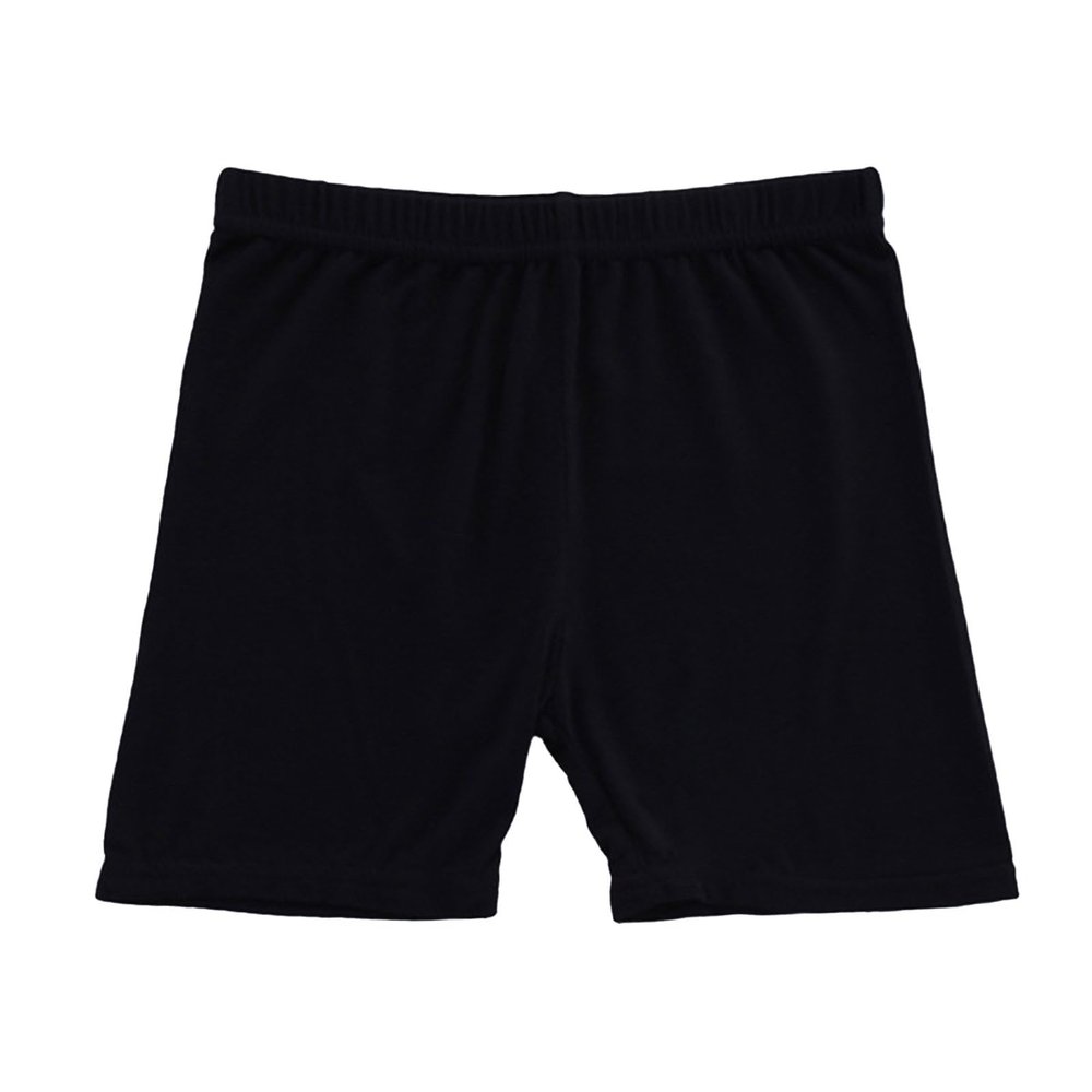2 Pack Girls Solid Pull-On Bike Shorts Cartwheel Shorts for Girls Toddler Biker Under Dress Dance (Black, 5-6 Years)