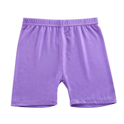 NineFit Basics 2 Pack Girls Solid Pull-On Bike Shorts Cartwheel Shorts for Girls Toddler Biker Under Dress Dance (Purple, 10-12 Years)