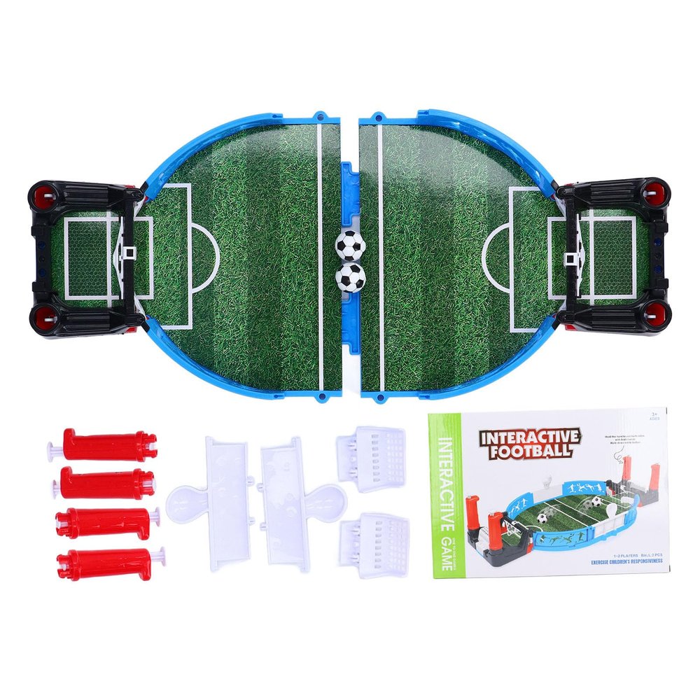 Football Table Interactive Game - Plastic Double Players Interactive Game Soccer Games for Indoor Game Room, Improve Hand Eye Coordination for Adults Kids Family Game