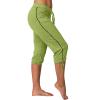RKSTN Womens Capris for Summer 2025 Casual Yoga Gym Capri Leggings with Drawstring Shorts High Waisted Cropped Beach Pants Women 2025 Trendy E-Green view 2