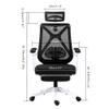 CUTPOIY Rotatable Office Chair with Pulley Bracket,Ergonomic High-Back mesh Adjustable Desk Chair with armrests, for Dormitory, Home Gift (Color : Light Gray) (Blue) view 2