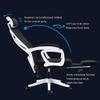 CUTPOIY Rotatable Office Chair with Pulley Bracket,Ergonomic High-Back mesh Adjustable Desk Chair with armrests, for Dormitory, Home Gift (Color : Light Gray) (Blue) view 4