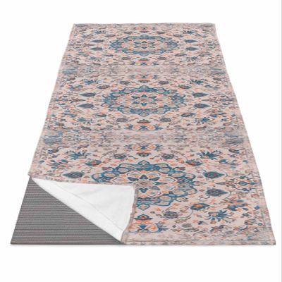 Mandala Boho Yoga Towel for Hot Yoga Non Slip, Yoga Mat Towel Absorbent Yoga Sweat Towel Microfiber Hot Yoga Towel for Bikram Pilates Fitness Traditional Floral Vintage Middle Age 26"x74"