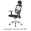 CUTPOIY Mesh Office Chair with Pulley Bracket,Ergonomic High-Back Adjustable Desk Chair with armrests, for Office, Dormitory, Home Gift (Color : Black) (Blue) view 2