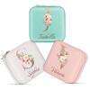 Chrifansi Personalized Jewelry Box Customized Travel Jewelry Case Leather Small Personalized Gifts Bridesmaid Gifts for Women Girls-Name & Initial A-Z (Style 5) view 1