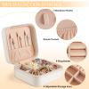 Chrifansi Personalized Jewelry Box Customized Travel Jewelry Case Leather Small Personalized Gifts Bridesmaid Gifts for Women Girls-Name & Initial A-Z (Style 5) view 2