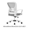 CUTPOIY Mesh Ergonomic Office Chair with Pulley Bracket,High-Back Adjustable Desk Chair with armrests, for Office, Dormitory, Home Gift (Color : Light Gray) (Black) view 2