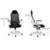 CUTPOIY Computer Chair, Ergonomic Desk Chair Household Office Chair, Ergonomic Desk Chair, High Back Mesh Desk Chair with Lumbar Support, Wheels Casters and Headrest Office Chair (Color : White) (Wh view 2