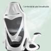 CUTPOIY Computer Chair, Ergonomic Desk Chair Household Office Chair, Ergonomic Desk Chair, High Back Mesh Desk Chair with Lumbar Support, Wheels Casters and Headrest Office Chair (Color : White) (Wh view 3
