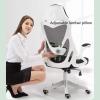 CUTPOIY Computer Chair, Ergonomic Desk Chair Household Office Chair, Ergonomic Desk Chair, High Back Mesh Desk Chair with Lumbar Support, Wheels Casters and Headrest Office Chair (Color : White) (Wh view 4