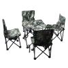 Alomejor Camping Folding Table and Chair Set with Organizer Bag 600D Oxford Cloth 5PCS Strong Load Bearing for Outdoor Activities