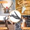 BEIJIALY 6pcs European Mount Skull Hanger, Skull Hooker Trophy Mounts, Antler Style Skull Wall Mount Bracket Hangers Deer Hanger with Simple Easy Installation Kits view 3