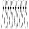 10 Pcs Flexible Hat Chin Cord, Adjustable Hat Strap Clips Elastic Hats Removable Chin Cord Anti-Lost Cap Strap Clips Fastener for Golfing Boating Fishing Hat Outdoor(Black) view 1