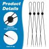 10 Pcs Flexible Hat Chin Cord, Adjustable Hat Strap Clips Elastic Hats Removable Chin Cord Anti-Lost Cap Strap Clips Fastener for Golfing Boating Fishing Hat Outdoor(Black) view 2