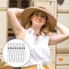 10 Pcs Flexible Hat Chin Cord, Adjustable Hat Strap Clips Elastic Hats Removable Chin Cord Anti-Lost Cap Strap Clips Fastener for Golfing Boating Fishing Hat Outdoor(Black) view 4