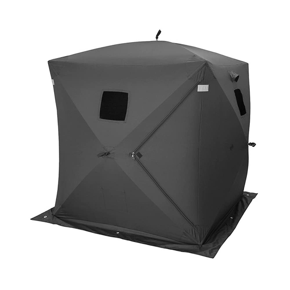 2-3 Pereson Ice Fishing Shelter Tent 300D Oxford Fabric Portable Waterproof Ice Fish Shelter for Outdoor Ice Fishing Tent, 147X147X165CM