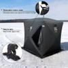 2-3 Pereson Ice Fishing Shelter Tent 300D Oxford Fabric Portable Waterproof Ice Fish Shelter for Outdoor Ice Fishing Tent, 147X147X165CM view 2